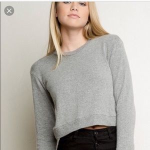 Brandy Melville gray cropped sweater